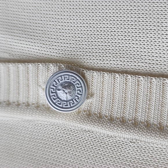 Vintage Versus Gianni Versace Sheer Knit Button Down Viscose Cardigan - Picture 3 of 9